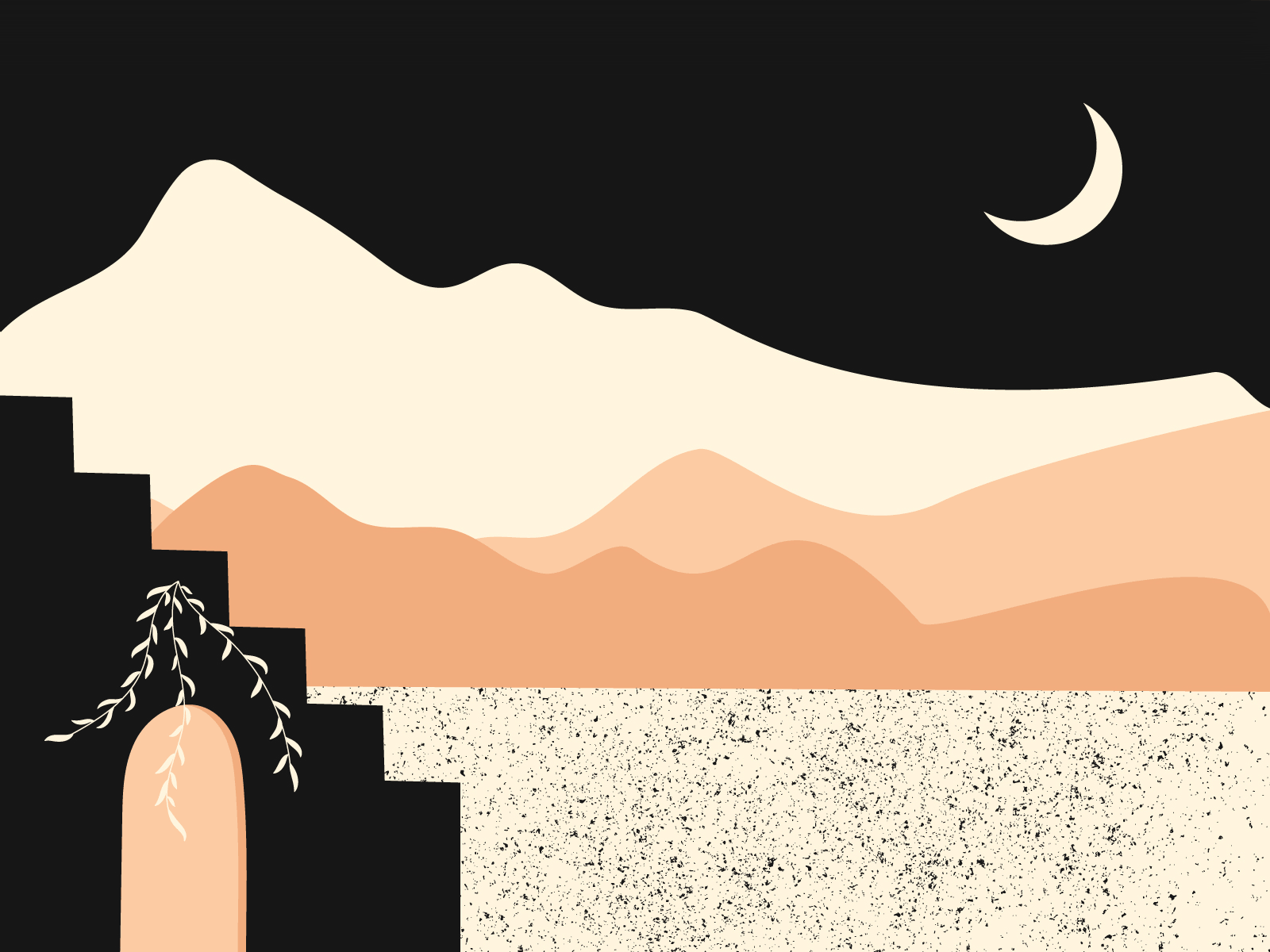 Hello! I'm Jenny :) dark design digital flat illustration sky space spooky stars vector
