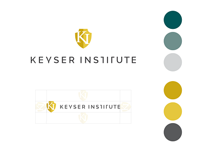 Keyser Institute Logo Rebrand badge branding design institute logo logo design rebranding shield vector yellow