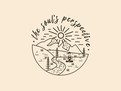 The Soul's Perspective branding design elegant graphic design graphics lineart logo logodesign luxury minimal minimalist mountains natural nature perspective soul sun vector woman yoga
