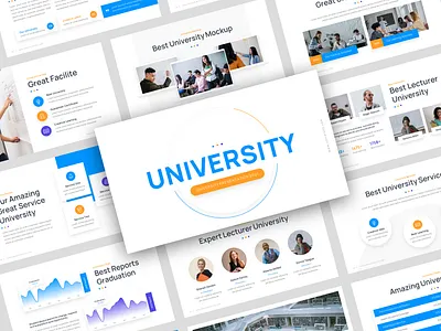 University – Education, Event & Course Presentation Template academic academy branding certificate conference course courses department edu education event graduate graduation institution knowledge learn online course pitch deck seminar training