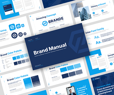 Brand Manual Presentation Template brand brand book brand guide brand guideline brand guidelines brand identity branding business business plan company profile identity logo logo guidelines pitchdeck professional project stationery trademark visual identity