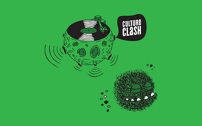 Culture Clash Brand Illustrations branding design illustration record record store vinyl