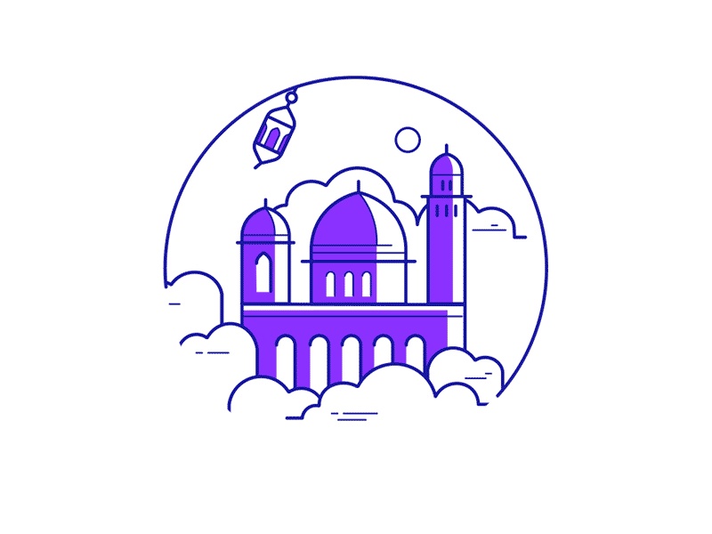 Happy Ramadan Kareem animation design dawn dusk eid al fitr eid mubarak fasting icon animation loader animation loop animation lottie animation lottiefiles mosque motion design motion graphics muslim ramadan kareem ramadan mubarak religion sunset vector illustration