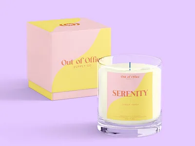 Candle Packaging Design for Out of Office Supply Co. candle company candle design packaging design