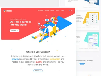 Home Page animation design home page indicius litebox website