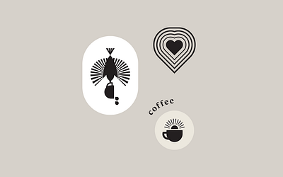 Coffee Brand Logo Exploration bird brand brand identity branding coffee coffee cup coffee shop heart illustration line logo