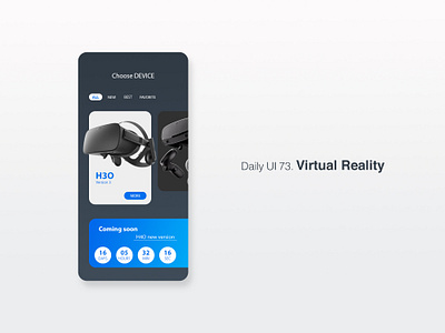 Daily UI 73/100 - Virtual Reality app dailyui dailyuichallenge design mobile ui ux virtual reality vr app web website