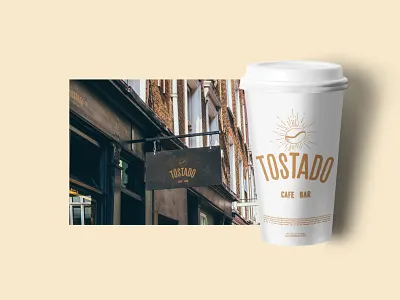 Tostado Concept Brand Art brand brand identity branding cafe cafe branding cafe logo coffee coffee cup design identity logo logodesign minimal mockup sign template tostado