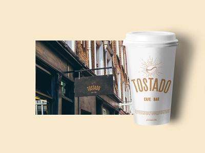 Tostado Concept Brand Art brand brand identity branding cafe cafe branding cafe logo coffee coffee cup design identity logo logodesign minimal mockup sign template tostado