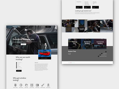 Kustom Tints Website branding colour theme design graphic design graphics illustration logo logo design mad marketing modern sleek typography website website builder website concept website design window tinting