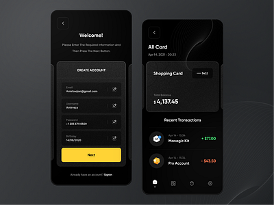 Finance - mobile banking app 💸 app app design application bank bank app banking banking app design fiances finace financial financial app fintech mobile mobile app mobile design mobile ui ui wallet wallet app