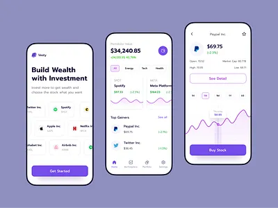 Exploration - Investment App balance but chart detail exploration future home invest investment line chart onboarding portfolio saving stock