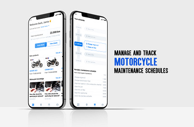 Manage and track maintenance schedules app design minimal ui ux