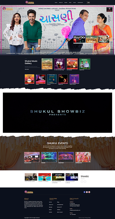 Shukul Showbiz bollywood entertainment front design gujarati hollywood india media movies movies app showbiz webdesign