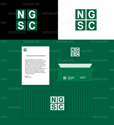 NGSC Logo brand branding clean design icon identity illustration logo type vector