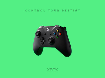 XBOX- Control Your Destiny controller destiny gaming green minimal minimalist pastel pastel green photoshop photoshop editing product photography video games xbox xbox controller xbox one