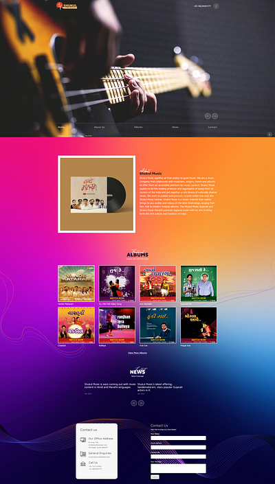 Music album design javascript jquery music video web