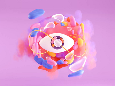 NFT 01 - Infinite Eye 3d animation c4d eye illustration infinite infinity loop motion design motiongraphics