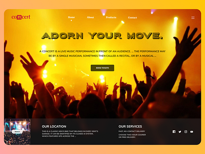 Concert Web branding concept art concept design conceptual design minimal music new online ui ux web website