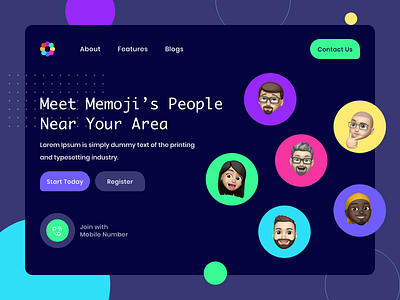 Memoji's Near You Concept apple colors concept dark design design app design art group iphonex memoji memojis minimal noise sketch ui uiux ux web design website website design