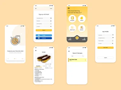 Food detecting mobile app using AI ai food mobile app ux
