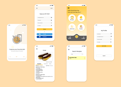 Food detecting mobile app using AI ai food mobile app ux