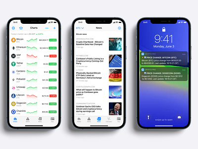 Crypto Pro iOS app design app app design crypto cryptocurrency figma interface design ios ios app ios app design mobile mobile app mobile ui ui design uiux ux design