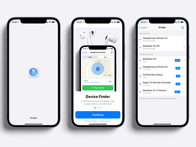 iFinder - locator iOS app design app design figma figma design interface design ios ios app ios app design locator mobile app mobile ui ux design