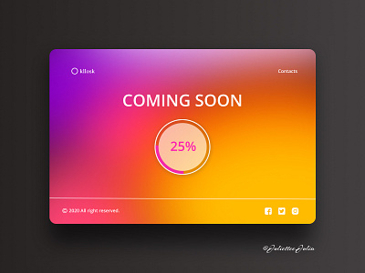 Design of page coming soon #DailyUI #day48 #048 coming soon page comingsoon dailyui dailyuichallenge deisgn interface design forms gradient color gradient design ui ux web webdesign website