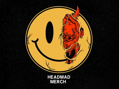 Oni Smile apparel design artwork design illustration tshirt design vector