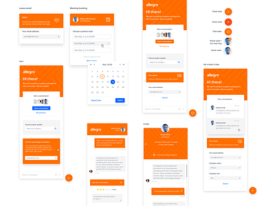 Chat chat chat app chatbot component kosma orange sketch ui ui design ux uxui