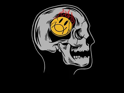 sad smile apparel design design illustration tshirt design