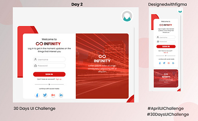 Web and Mobile version of Infinity landing page branding coreldrawx7 design figma illustration logo oke ui ux web