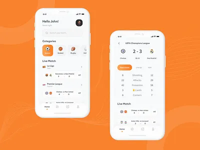 Football App football mobile design mobile designer soccer ui ux