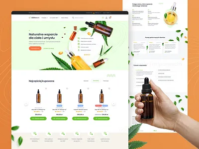 E-commerce platform for CBD supplements store branding cannabinoids cannabis cannabis oil cart cbd cbd oil clean e commerce e commerce shop ecommerce elegant natural nature pharmacy shop shopping store supplements web design