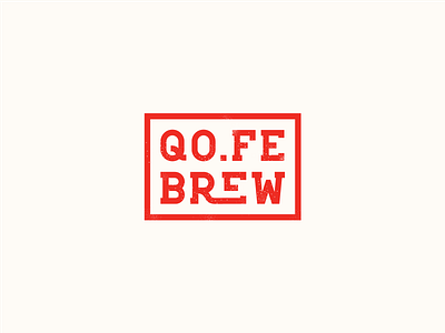 QO.FE branding brew coffee logo vector