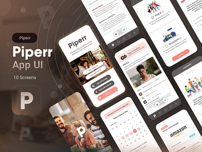 Piperr App Design branding mobile app design ui ui ux design