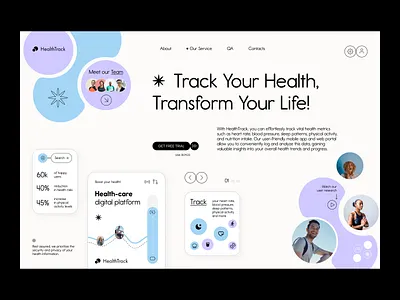 Health Tracking Digital Platform digital health fitness platform futuristic interface health health analytics health monitoring health tracker healthcare intuitive navigation lifestyle modern ui platform design responsive platform ui design ui ux user friendly ux design web design web health web platform