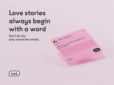 Love stories with Told 3d animation graphic design motion graphics ui