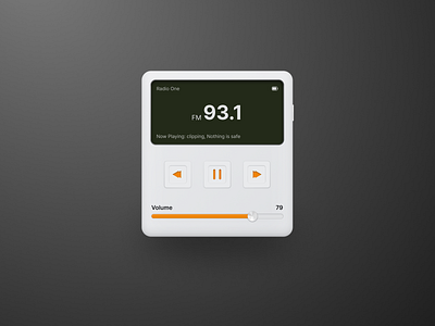 Radio Player Concept Design Neumorphism concept concept design custom buttons custom design figma freelance music music player neumorphism neumorphism style radio radio player responsive track ui ui design uiux ux volume web design