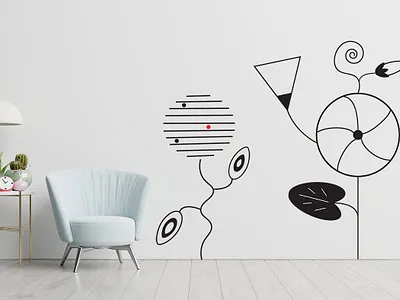 Geometric Floral Illustration black and white blackandwhite botany floral flower art flower clipart flower illustration flower logo flower pattern flowers flowers illustration geometry illustration minimalist scandinavian vector vector art vector artwork vector illustration vector logo