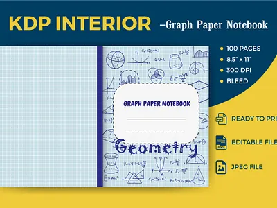 Graph Paper Notebook- KDP Interior graph graph paper notebook paper