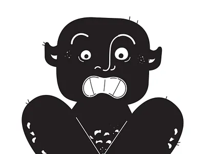 Monster-facial expression black and white character animation character design flat design illustraion illustration illustrator monster vector vector illustration