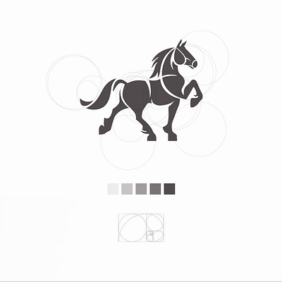 Horse logo design using Golden Circle!! goldencircle goldenratio goldenratiologo horse logoplace