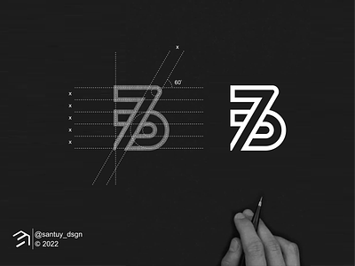 73 or 7B Monogram Logo Concept! 3 7 b brand branding design icon illustration letter lettering logo logo ideas logo inspirations monogram number symbol vector