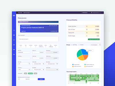 Phase Dashboard for CEO Dash aplication app dashboad dashboard app dashboard design dashboard ui design mobile ui ux