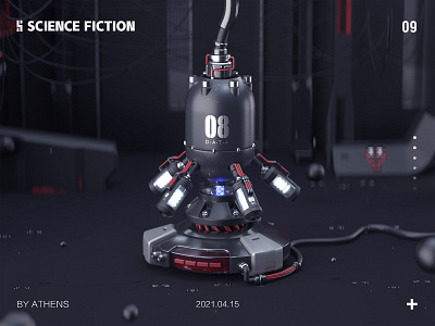 science fiction 3d c4d design illustration illustrations originality 科技