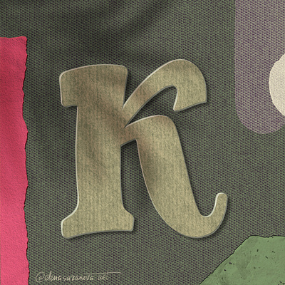 Letter K for #36daysoftype 36daysoftype 36daysoftype08 letter lettering paper art papercut procreate procreate art type art typography
