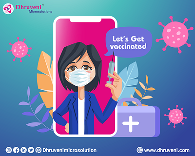 Covid 19 Vaccination animation design dhruveni graphic design illustration illustrator minimal ui ux vector