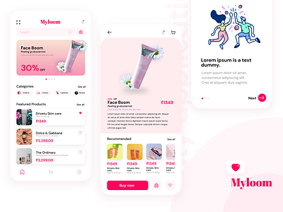 Beauty products app beauty app beauty product branding cart dailyui design designer ecommerce fashion fashion brand illustration minimal mobile design mobile ui modernism productdesign salon app ui ux uxdesign